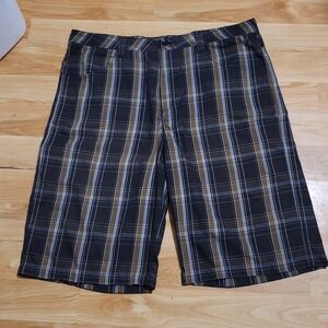 Vintage Anchor Blue Plaid Baggy Shorts